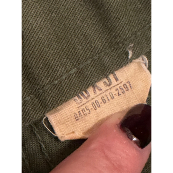 Rare Vtg 80s COASTAL INDUSTRIES Fatigues Pants Army Military Green SZ 30x31 - Picture 8 of 9